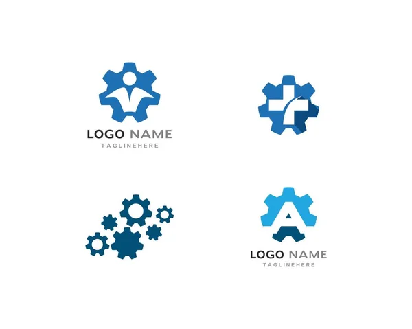 Modelo do logotipo da engrenagem —  Vetores de Stock