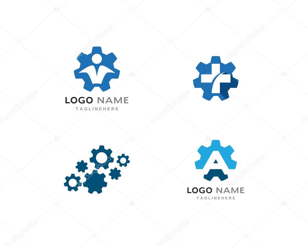 Gear Logo Template vector icon illustration design
