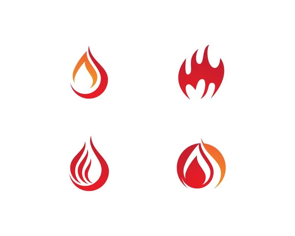 Fuego llama logotipo plantilla — Archivo Imágenes Vectoriales