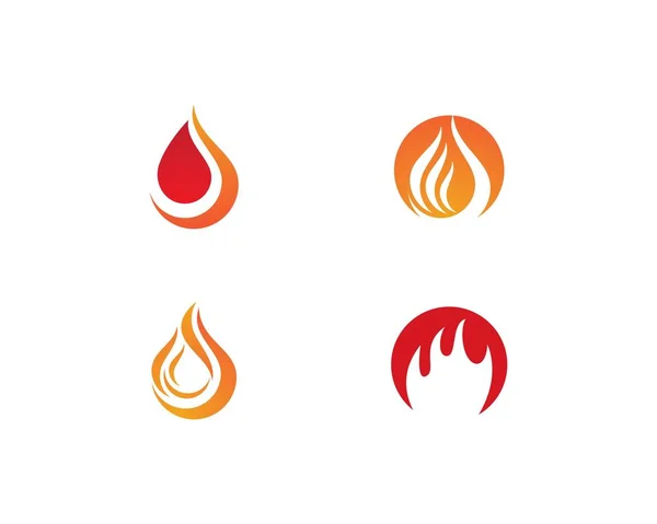 Fuego llama logotipo plantilla — Archivo Imágenes Vectoriales