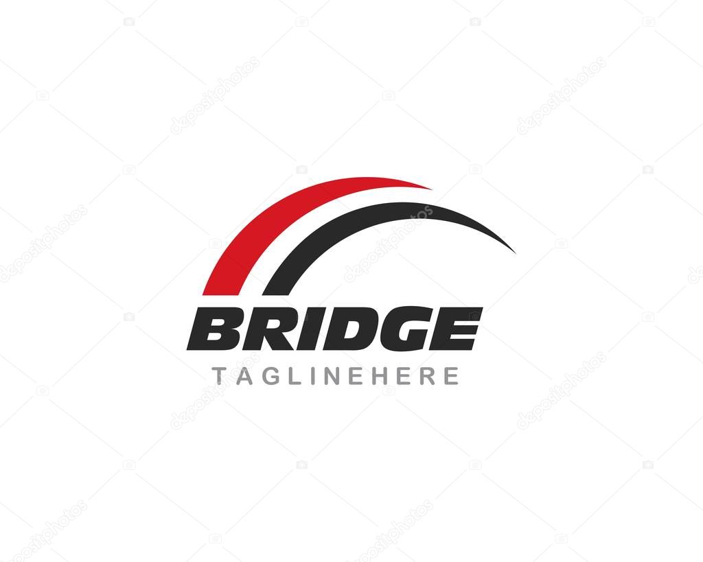 Bridge ilustration logo vector template