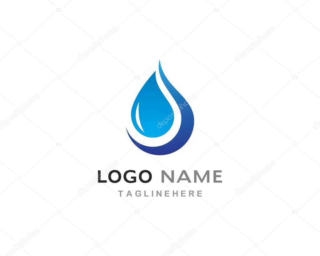 water drop Logo Template