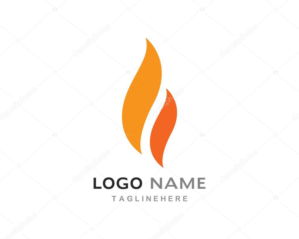 Fire flame Logo Template vector icon Oil, gas and energy logo concept