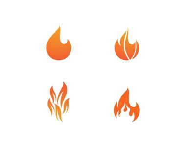 ateş alev logosu şablonu