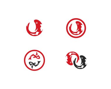 Koi Fish logo vektör 