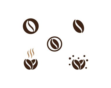 Kahve çekirdekleri Logo şablonu