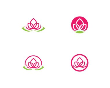 çiçek tasarım logo şablonu