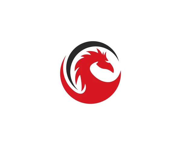 Mall för Dragon-logotyp — Stock vektor