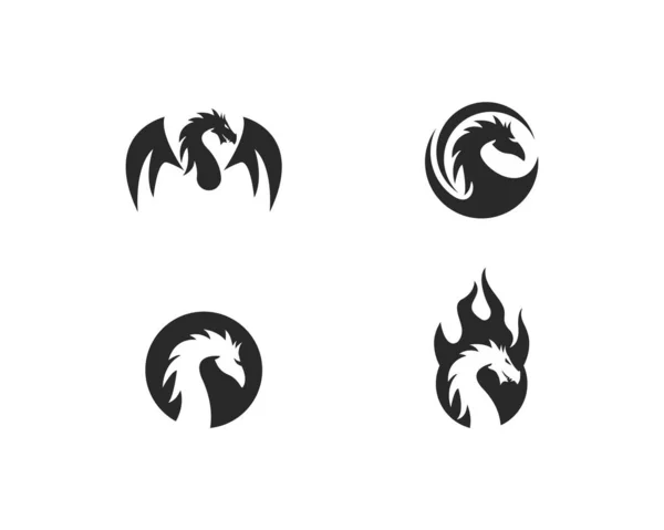 Modelo do logotipo do dragão —  Vetores de Stock