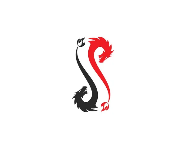 Dragon Logo şablonu — Stok Vektör