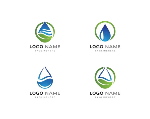 Modèle de logo goutte d'eau — Image vectorielle