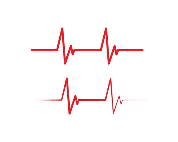 Heart beat line vector — Stock Vector