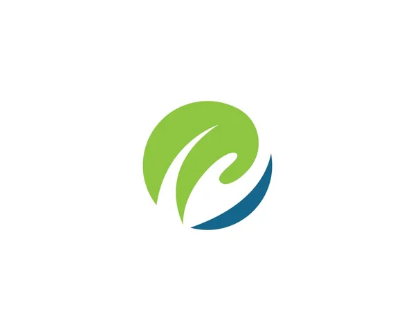 Plantilla de logotipo de cuidado verde — Vector de stock