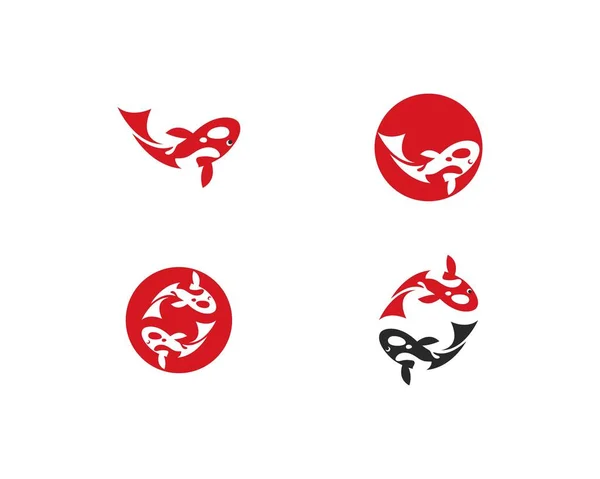 Koi Fisch Logo Vektor — Stockvektor