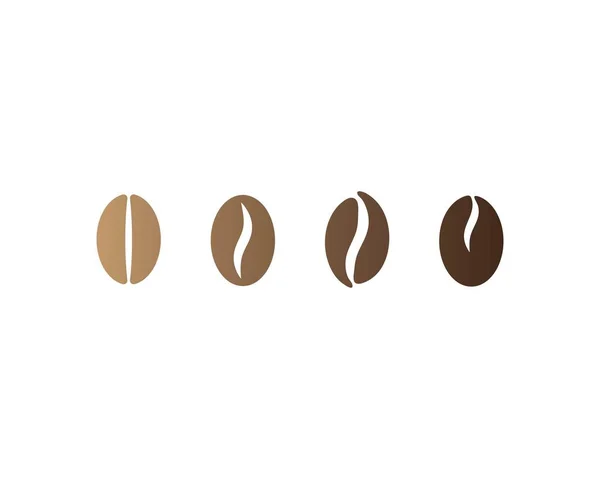 Plantilla de logotipo de granos de café — Vector de stock