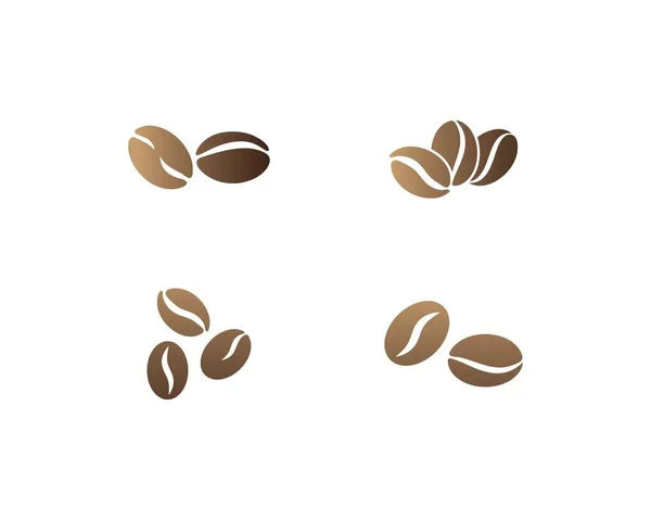 Modelo de logotipo de grãos de café — Vetor de Stock