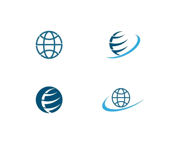 Globus-Abbildung Logo-Vektor — Stockvektor