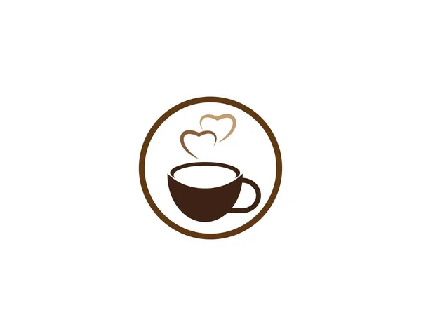 Plantilla logo taza de café — Vector de stock