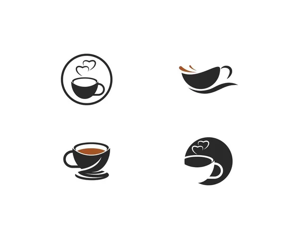Plantilla logo taza de café — Vector de stock