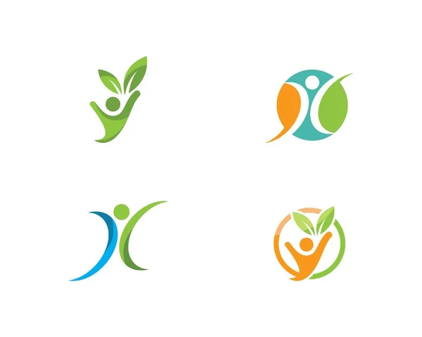 Plantilla de logotipo de vida saludable — Vector de stock