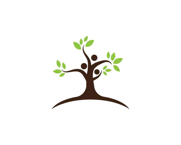 Szablon logo ilustracja drzewo genealogyjne — Wektor stockowy
