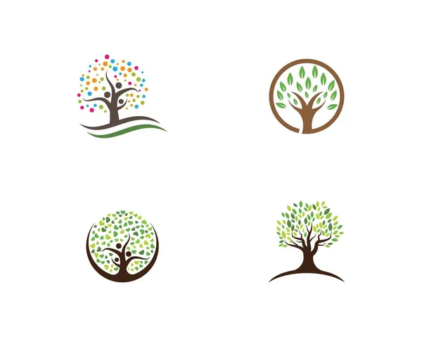 Modèle de logo arbre généalogique — Image vectorielle