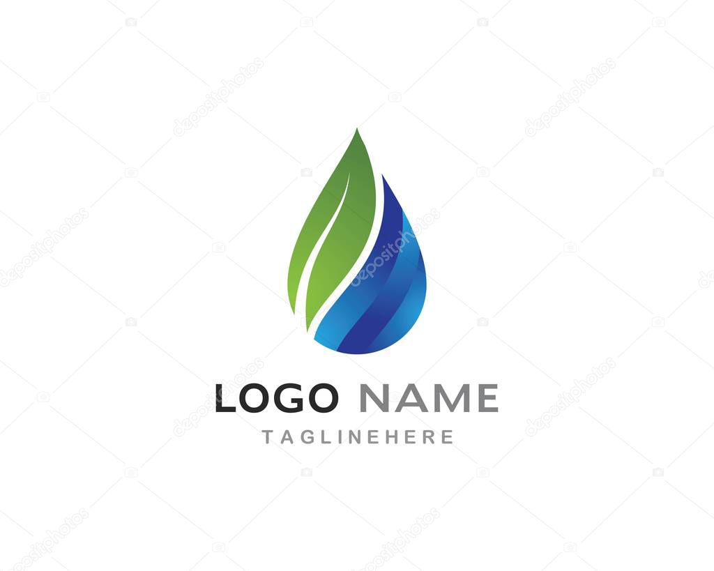 Water drop Logo Template vector illustration design