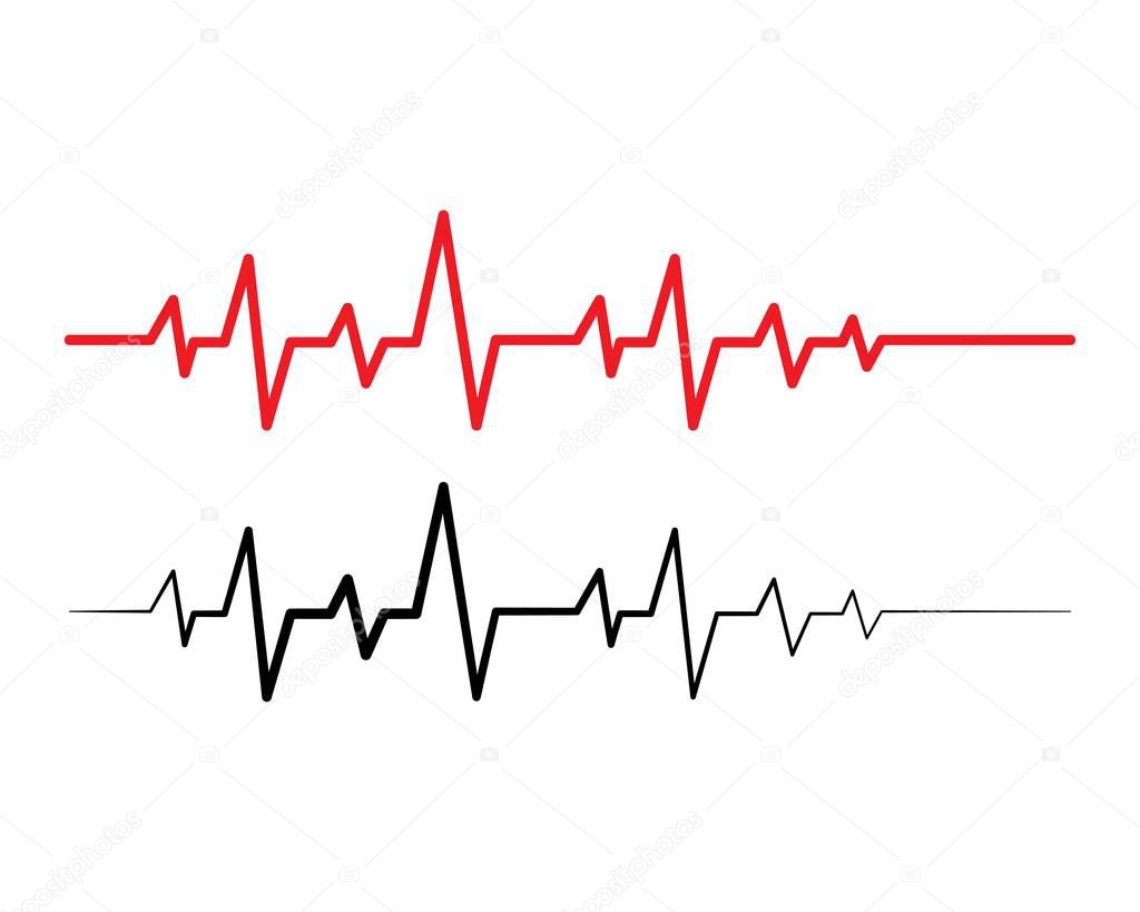 Pulse line ilustration vector