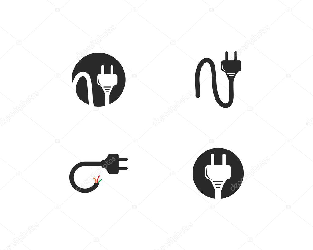 Electric Plug logo vector template