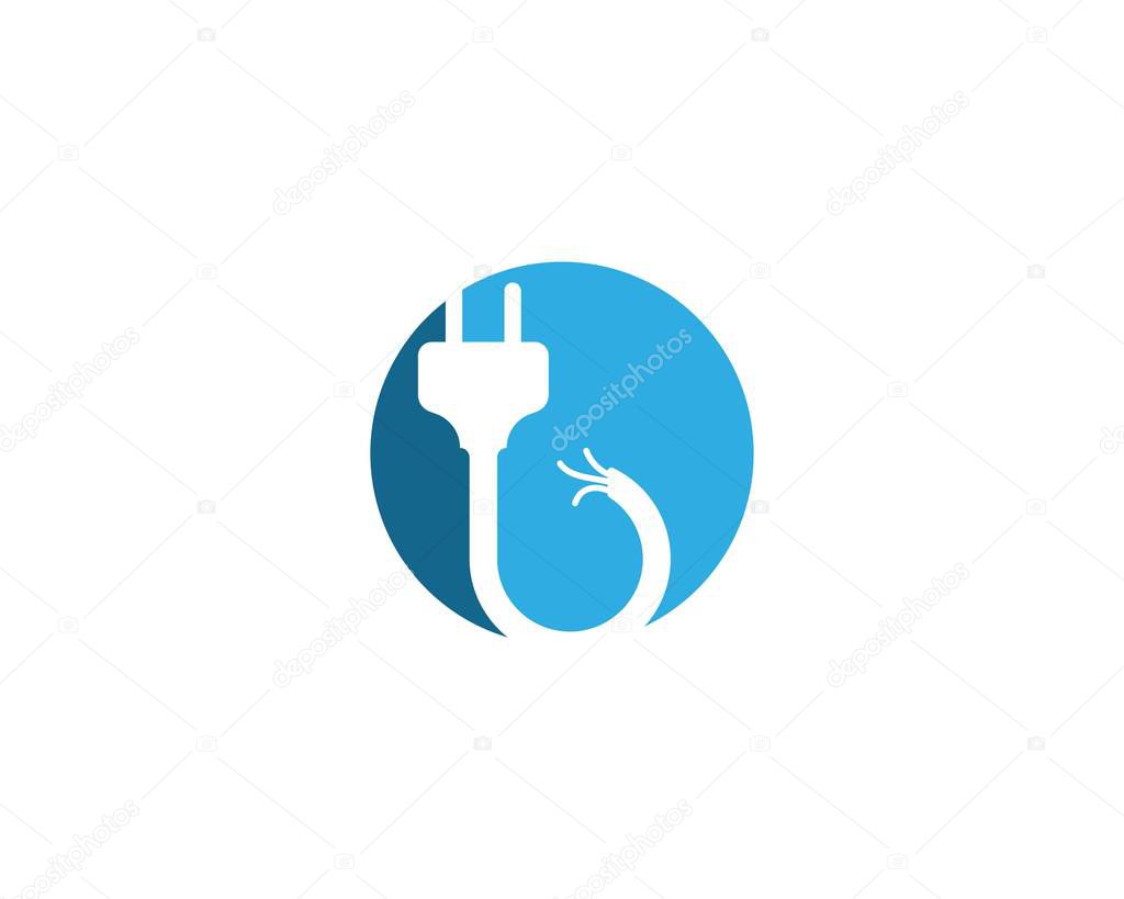 Electric Plug logo vector template