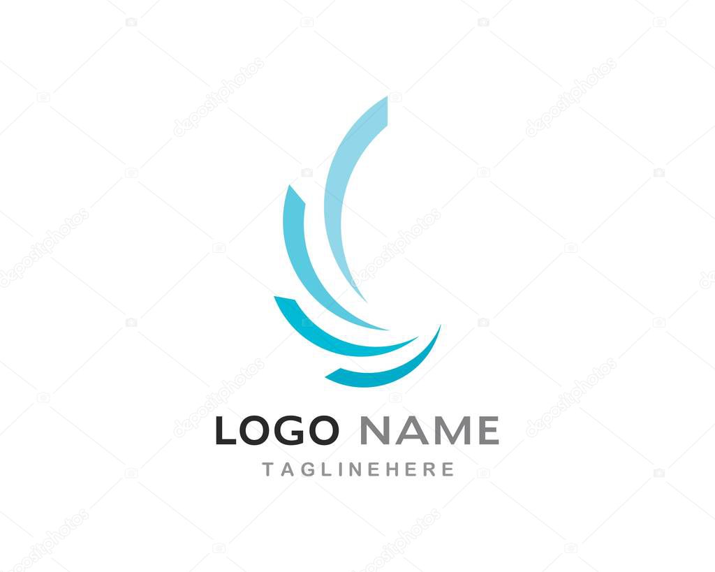 Water Wave symbol and icon Logo Template vector