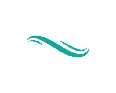 Su Dalgası sembolü ve simge logo şablonu