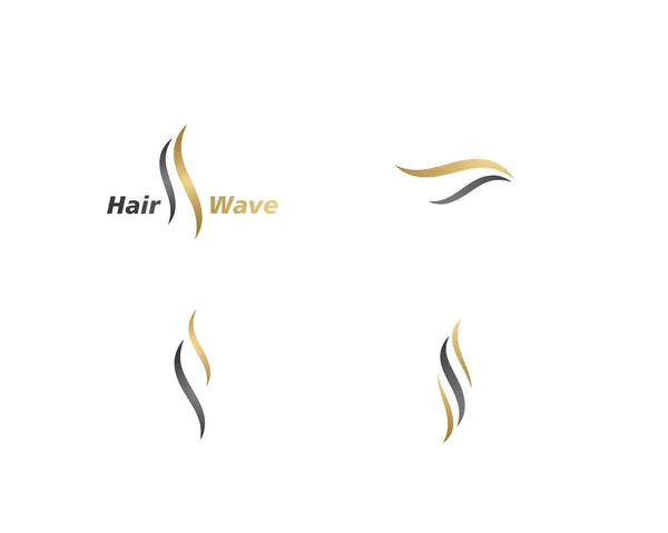 Hair wave logo vector — Stock Vector