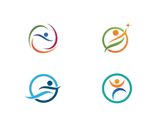 Modèle de logo Vie saine — Image vectorielle