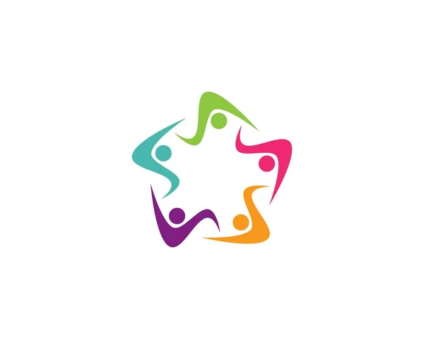 Cuidado comunitario Logo plantilla — Vector de stock