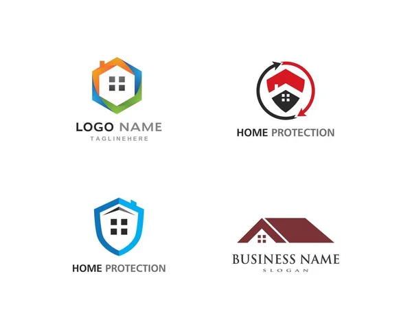 Diseño del logotipo de propiedad y construcción — Archivo Imágenes Vectoriales