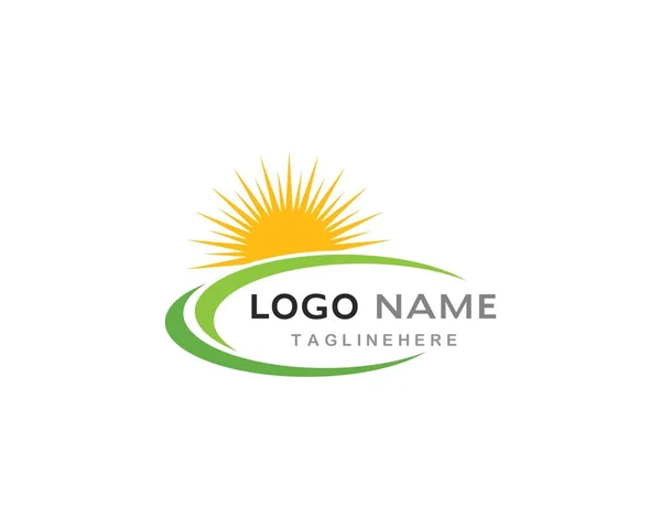 Sun ilustration logo vector — Stock Vector