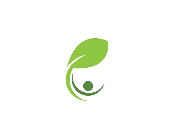 Verde folha ecologia elemento natureza — Vetor de Stock