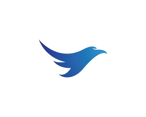 Plantilla de logo de pájaro halcón — Vector de stock