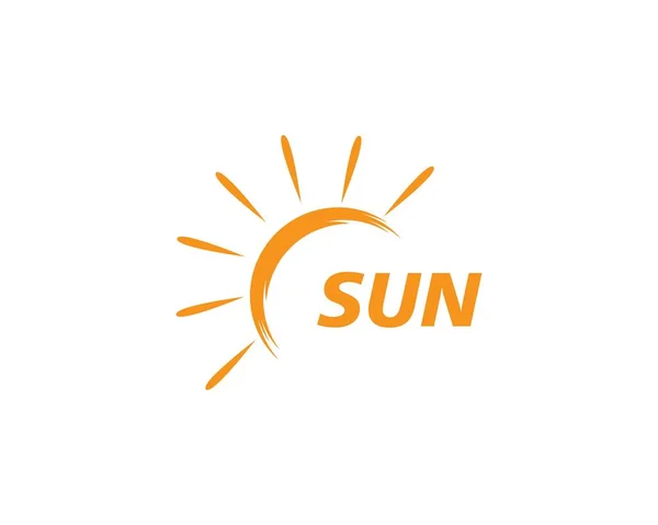 Sun ilustration logo vector — Stock Vector