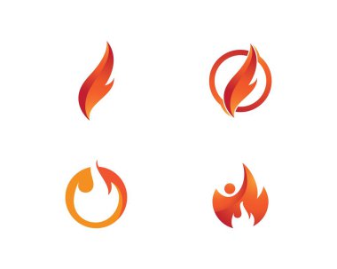 ateş alev logosu şablonu