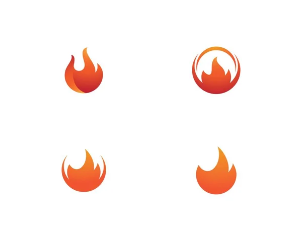 Fuoco fiamma logo modello — Vettoriale Stock