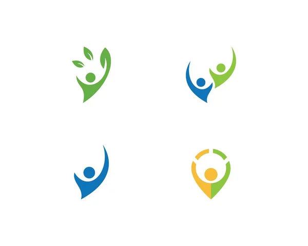 Шаблон логотипа здорового образа жизни — стоковый вектор