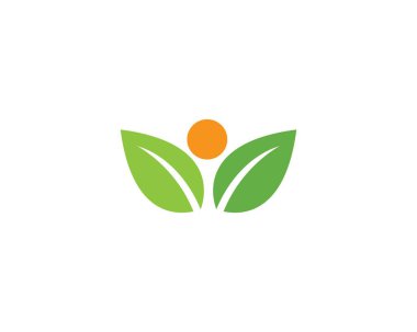 Ağaç yaprak vektör logo tasarımı