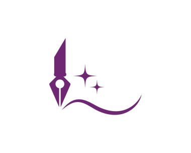 Yazar kalem Logo şablonu