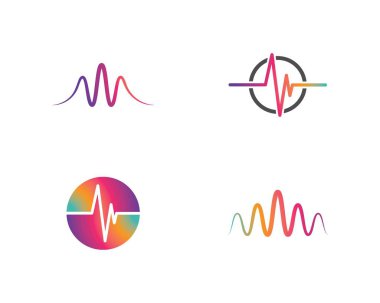 ses dalgası ilüstrasyon logo vektörü
