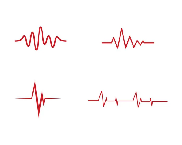 Pulse line ilustration vector — Stock Vector