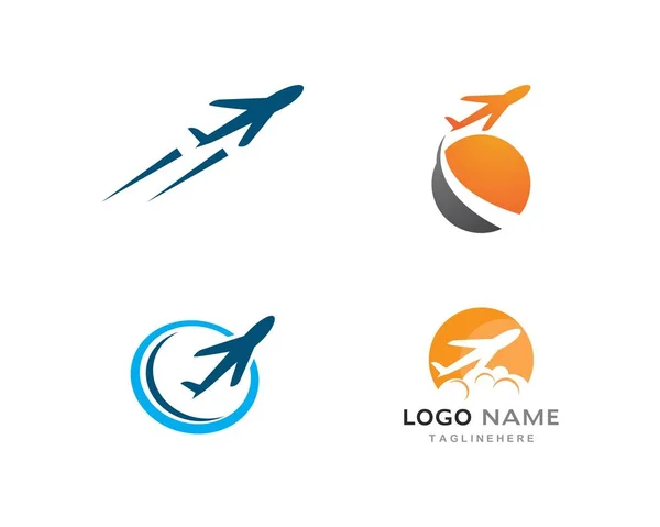 Flugzeug-Logo-Vektor — Stockvektor