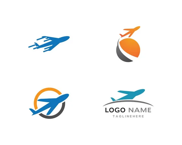 Flugzeug-Logo-Vektor — Stockvektor