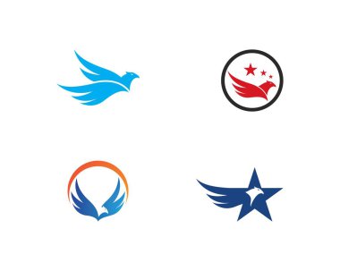 Şahin kartal logo şablonu